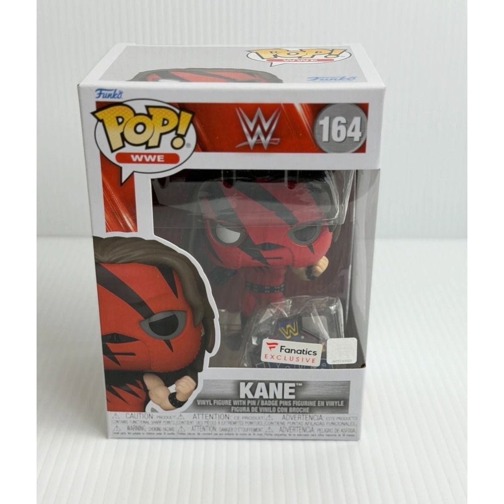 Funko Pop WWE Kane #164 Fanatics Exclusive Vinyl Figure W/ Collector Pin